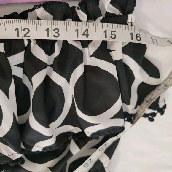 Mudpie Baglady Tube Dress Size XL Strapless Maxi Beach Black White - Picture 5 of 6